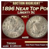 1896 Liberty Nickel Near Top Pop 5c ms66 SEGS