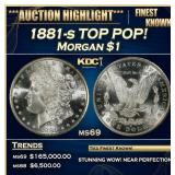 1881-s Morgan Dollar TOP POP! $1 ms69 SEGS