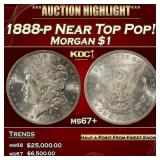 1888-p Morgan Dollar Near Top Pop! $1 ms67+ SEGS