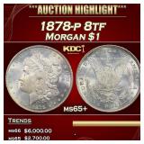 1878-p 8tf Morgan Dollar $1 ms65+ SEGS