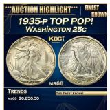 1935-p Washington Quarter TOP POP! 25c ms68 SEGS