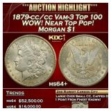 1879-cc/cc Morgan Dollar Vam-3 Top 100 WOW! Near T