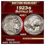1923-s Buffalo Nickel 5c ms64 SEGS