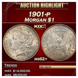 1901-p Morgan Dollar $1 ms62+ USCG