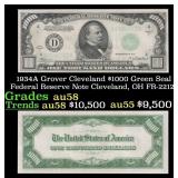 1934A $1000 Green Seal Federal Reserve Note Presid