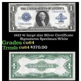 1923 $1 large size Silver Certificate Grades Choic