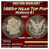 1885-p Morgan Dollar Near Top Pop $1 ms66+ dmpl SE