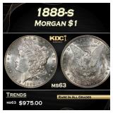 1888-s Morgan Dollar $1 Grades ms63