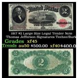 1917 $2 Large Size Legal Tender Note Thomas Jeffer