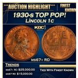 1930-s Lincoln Cent TOP POP! 1c ms67+ RD SEGS