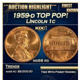 1959-d Lincoln Cent TOP POP! 1c ms68 rd SEGS