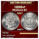 1896-p Morgan Dollar $1 ms67+ SEGS