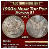 1900-s Morgan Dollar Near Top Pop $1 ms66+ SEGS