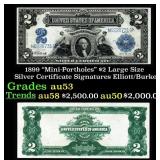 1899 $2 Large Size Silver Certificate "Mini-Portho