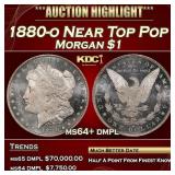 1880-o Morgan Dollar Near Top Pop $1 ms64+ dmpl SE