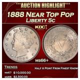 1888 Liberty Nickel Near Top Pop 5c ms66+ SEGS