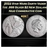 2022 Star Wars Darth Vader 1oz .999 Silver $2 New