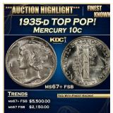 1935-d Mercury Dime TOP POP! 10c ms67+ fsb SEGS