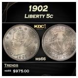 1902 Liberty Nickel 5c ms66 SEGS
