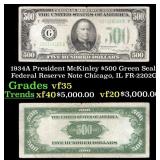 1934A $500 Green Seal Federal Reserve Note Preside