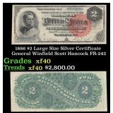 1886 $2 Large Size Silver Certificate General Winf