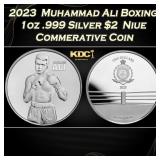 2023  Muhammad Ali Boxing 1oz .999 Silver $2  Niue