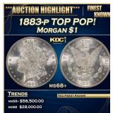1883-p Morgan Dollar TOP POP! $1 ms68+ SEGS