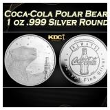 Coca-Cola Polar Bear 1 oz .999 Silver Round Round