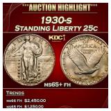 1930-s Standing Liberty Quarter 25c ms65+ fh SEGS