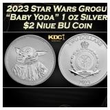 2023 Star Wars Grogu "Baby Yoda" 1 oz Silver $2 Ni