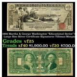 1896 $1 large size Silver Certificate Martha & Geo
