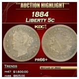 1884 Proof Liberty Nickel 5c pr66+ SEGS