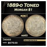 1889-o Morgan Dollar Toned $1 Grades ms63