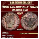 1895 Proof Barber Half Dollars Colorfully Toned 50