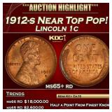 1912-s Lincoln Cent Near Top Pop! 1c ms65+ rd SEGS