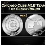 Chicago Cubs MLB Team - 1 oz Silver Round Round