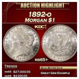 1892-o Morgan Dollar $1 ms65+ SEGS