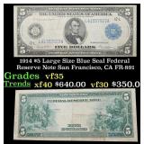1914 $5 Large Size Blue Seal Federal Reserve Note