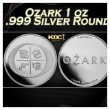 Ozark 1 oz .999 Silver Round Round