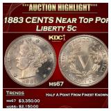 1883 CENTS Liberty Nickel Near Top Pop 5c ms67 SEG