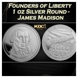 Founders of Liberty 1 oz Silver: James Madison Rou