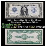 1923 $1 large size Silver Certificate Grades Choic