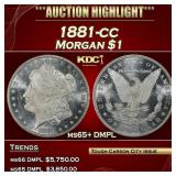 1881-cc Morgan Dollar $1 ms65+ DMPL SEGS