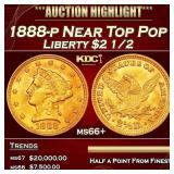 1888-p Gold Liberty Quarter Eagle Near Top Pop $2