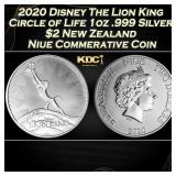 2020 Disney The Lion King Circle of Life 1oz .999