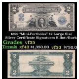 1899 $2 Large Size Silver Certificate "Mini-Portho