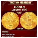 1904-o Gold Liberty Eagle $10 ms65+ SEGS