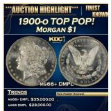 1900-o Morgan Dollar TOP POP! $1 ms66+ DMPL SEGS