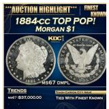 1884-cc Morgan Dollar TOP POP! $1 ms67 dmpl SEGS