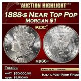 1888-s Morgan Dollar Near Top Pop $1 ms66+ SEGS